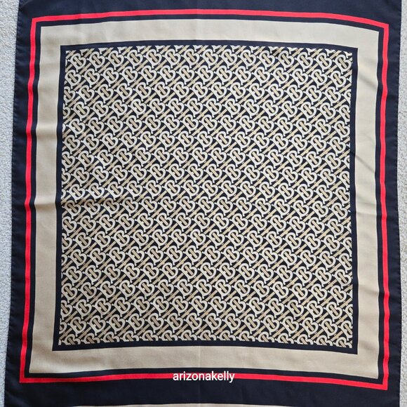 Burberry Montage Print Silk Twill Scarf Archive Beige - Picture 10 of 16